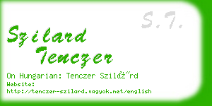 szilard tenczer business card
